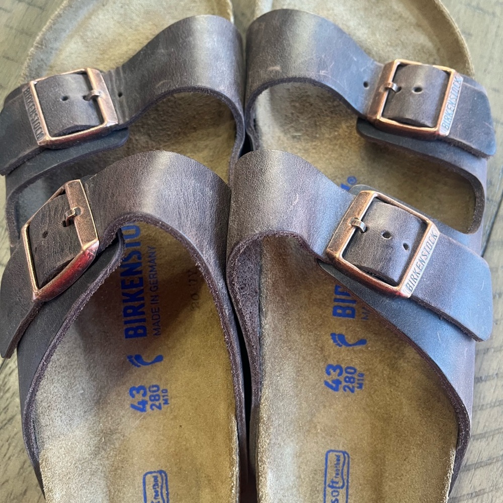 Birkenstock Brown Two-Strap Buckle Sandals - Picture 3 of 4
